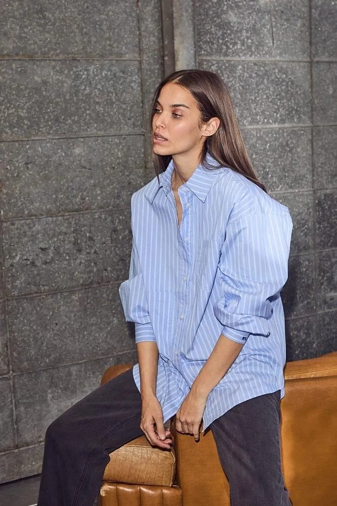 Haute L'Amitié - Pocket Stripe Shirt HL10259 - Blue
