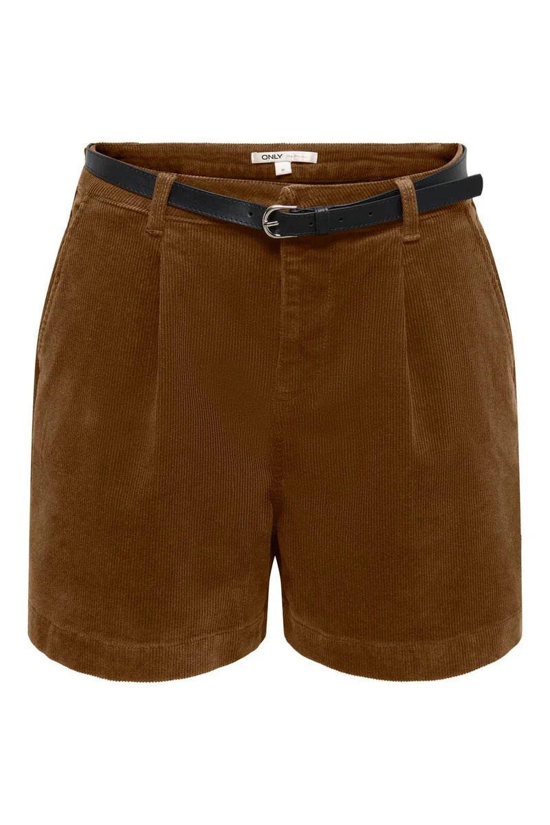 Only - Onlzeva Belt Cord Shorts Cc - 5101093 Bison