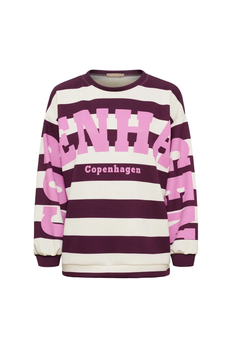 Marta Du Chateau - Mdcnerina Sweatshirt 22659s - Bordeaux/Pink