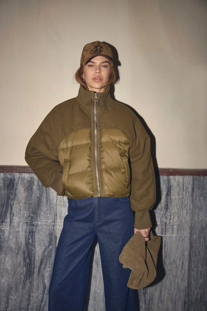 Co´Couture - Samiacc Puffer Mix Jacket 500395 - 60004 - Army