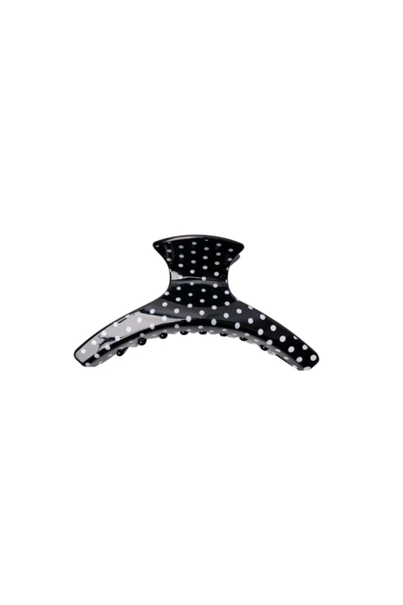Black Colour - Bcmaze Hair Claw 6077 - Black Dot