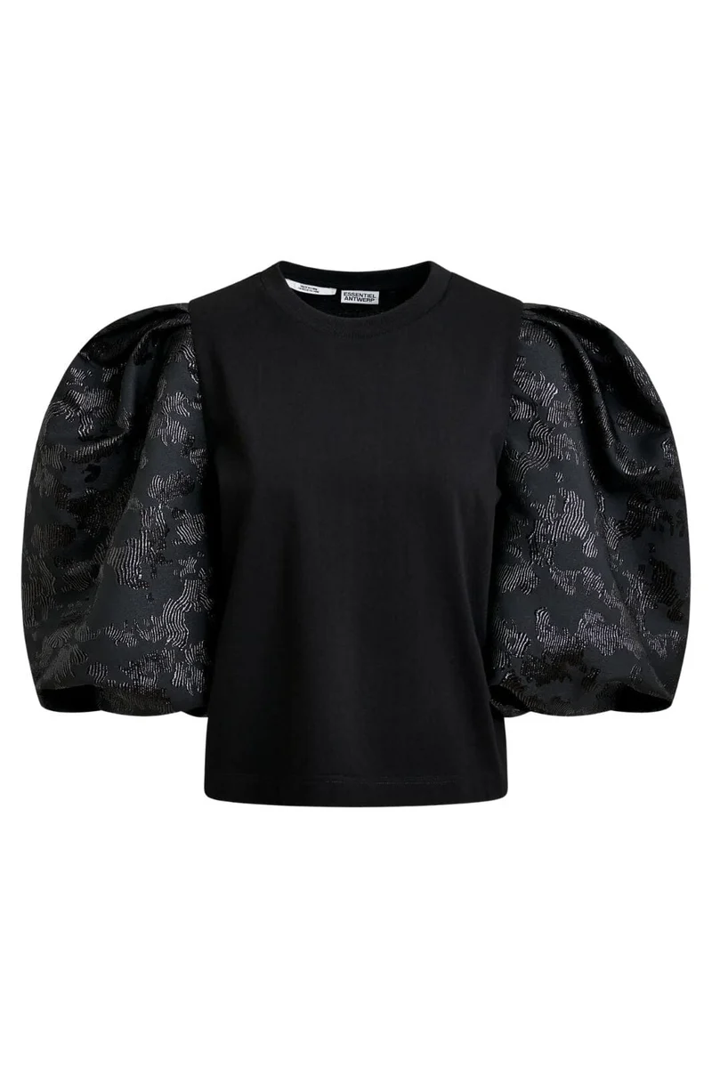 Essentiel Antwerp - Imortel Printed Jersey Dressimortel - Combo1 Black