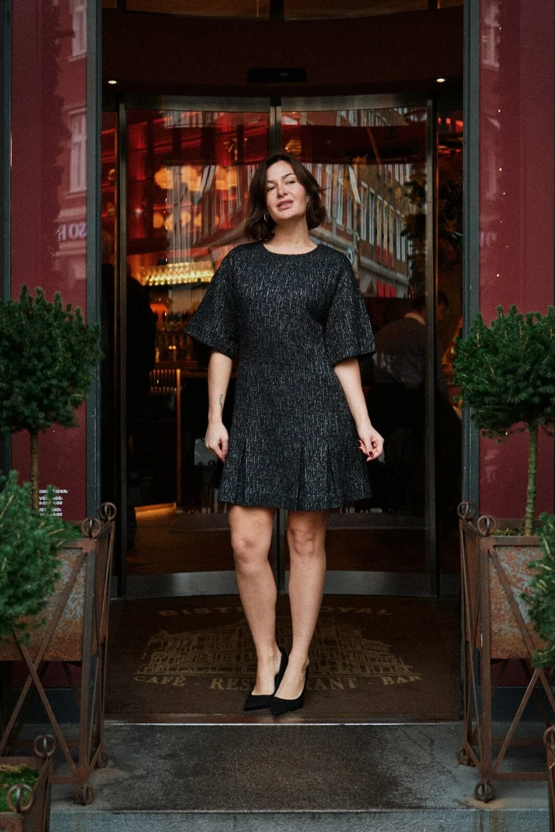 Neo Noir - Susie Boucle Dress 167094 - 100 - Black