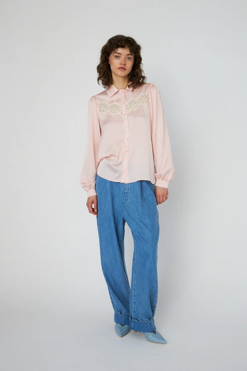 Stella Nova - Delicate Lace Shirtcp54-2308 - 150 Kiss Rose