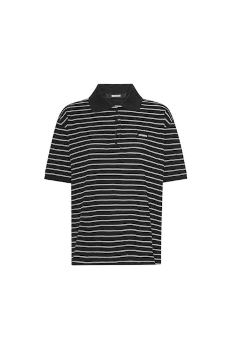 Rotate - Pique Shortsleeve Polo 115643000 - 1000 BLACK COMB.