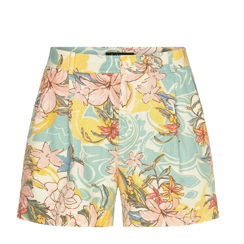 Woven Shorts - Cream/Blue Multi