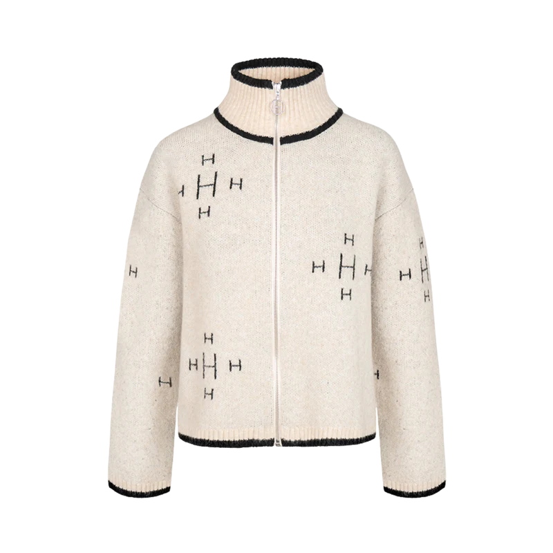 Iben Zip Jacket - Light Beige Melange