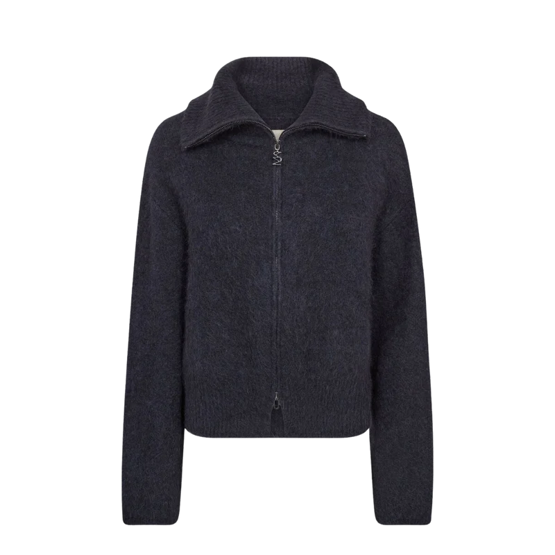 MMHulda Knit Zip Cardigan - Salute Navy