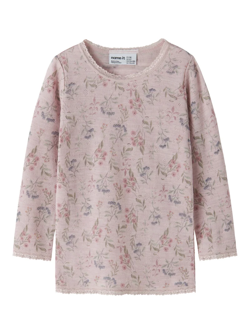 Wang 100% Merinoull Tröja Med Blommor