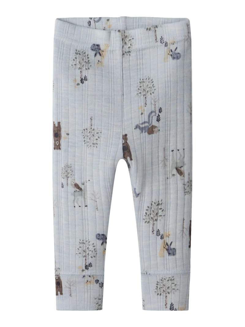 Wang 100% Merinoull Leggings Med Skogsdjur