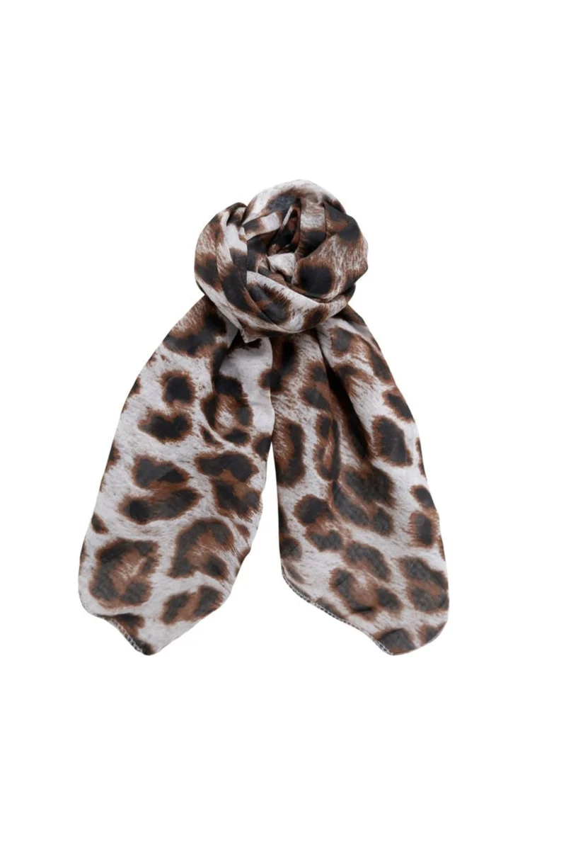 Black Colour - Bcsheila Leo Mini Scarf 3700 - Natural Leo
