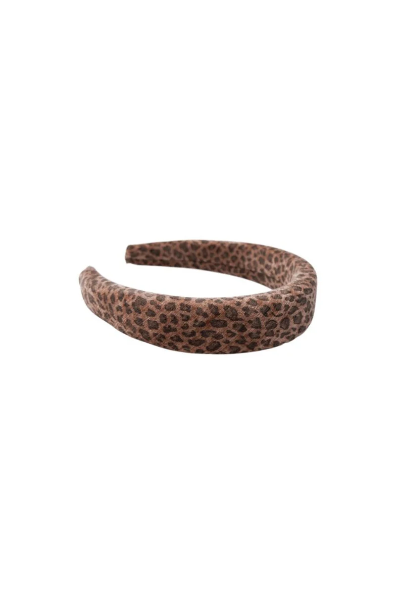 Black Colour - Bcpaola Headband 2356 - Brown Leo