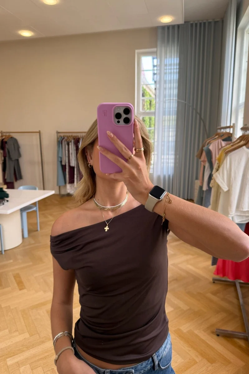 Modström - Himamd Off-Shoulder Top 57928 - 5508 - Seal Brown