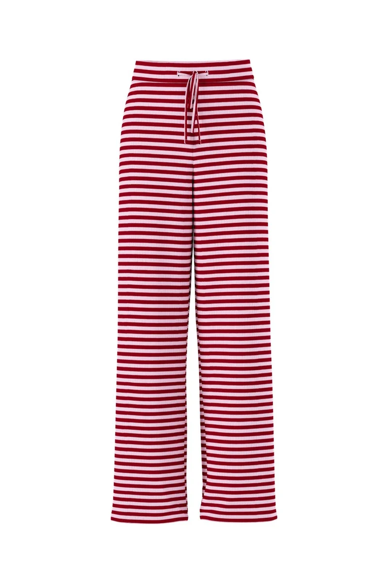 Pieces - Pclaya Wide Pants - 5042474 Goji Berry Pink Tulle