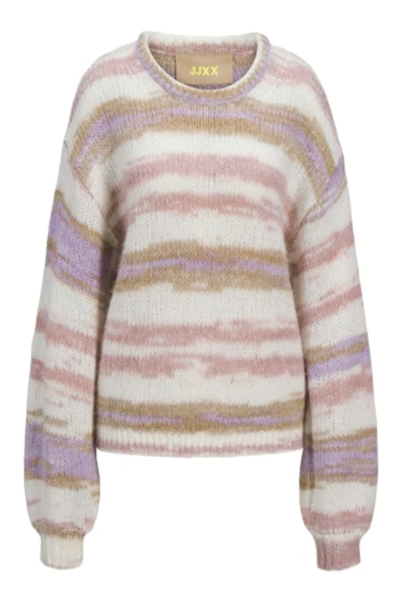 Jjxx - Jxamelia Crew Neck Knit - 4862529 Fog /Multi Color