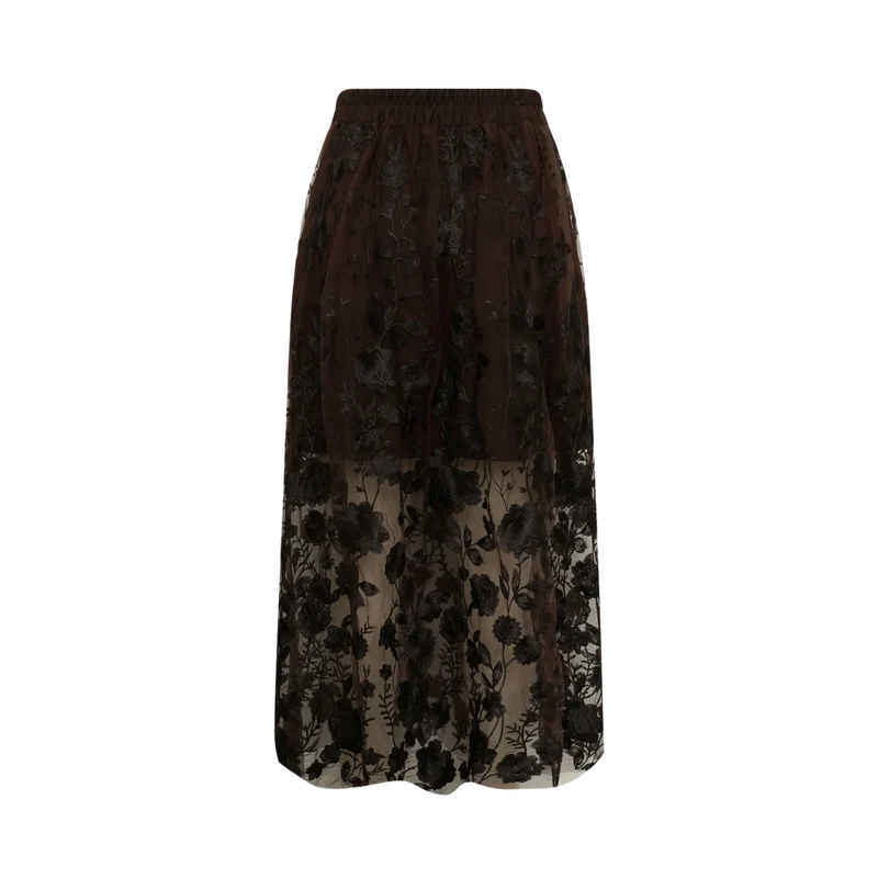 Fuschia Skirt - Dark Brown