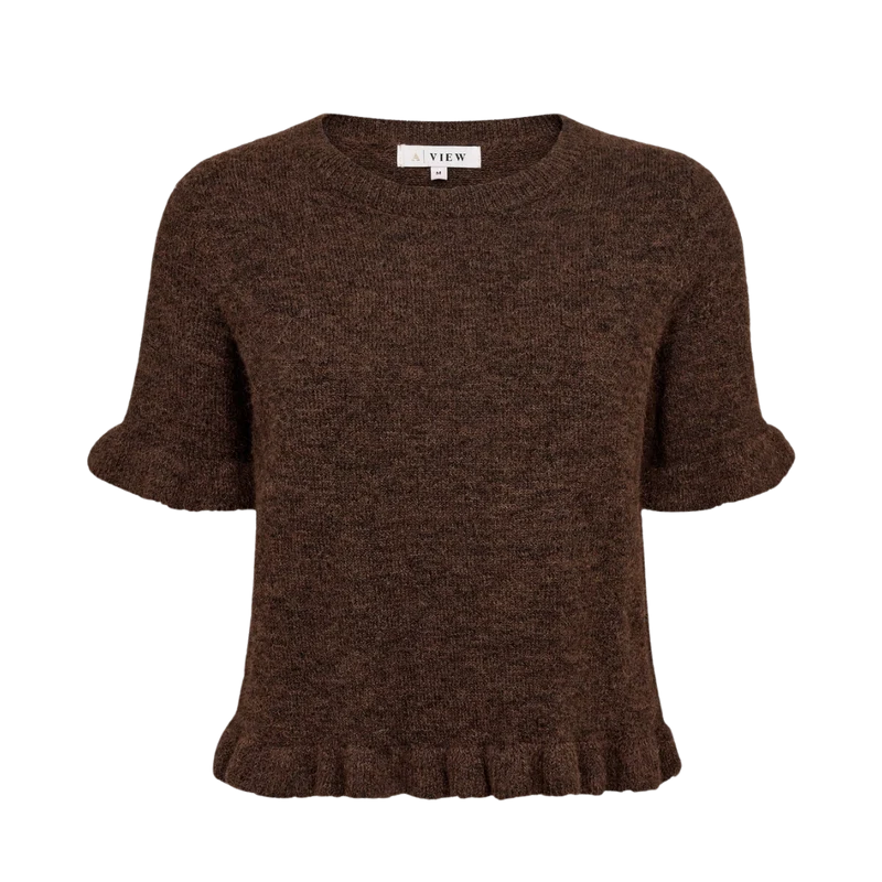 Landy Knit Blouse - Dark Brown