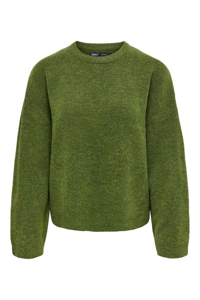 Only - Onlsimoni L/S O-Neck Pullover Knt - 5112889 Forest Night Melange