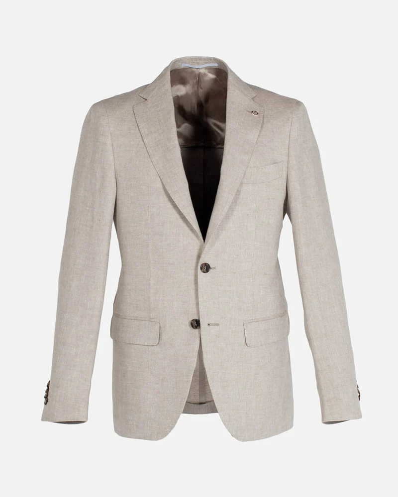 CAVALIERE Sebbe Classic Linen Blazer - Beige