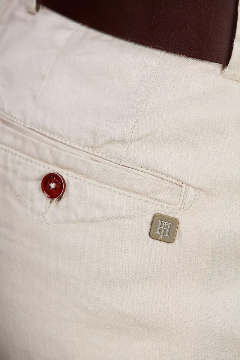HANSEN & JACOB Linen/Cotton Miki Stretch Chinos - Irish White
