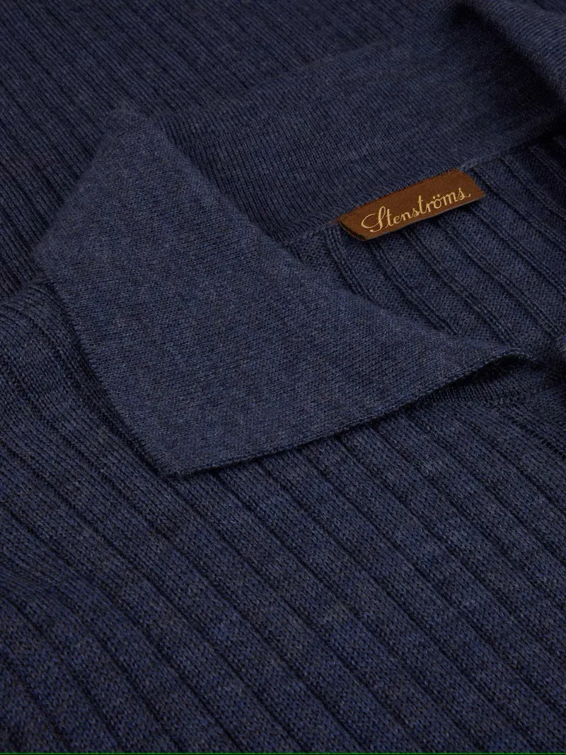 STENSTRÖMS Merino Buttoned Collared Shirt - Blue