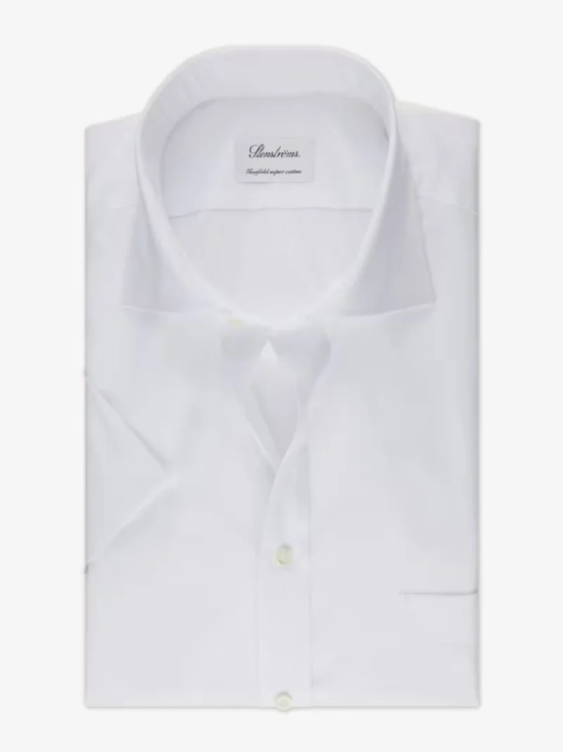 STENSTRÖMS Twill Shirt SS Regular - White