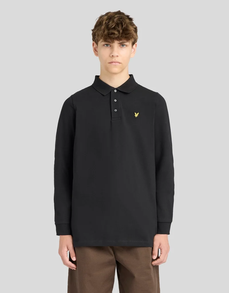 Long Sleeve Cotton Polo Shirt