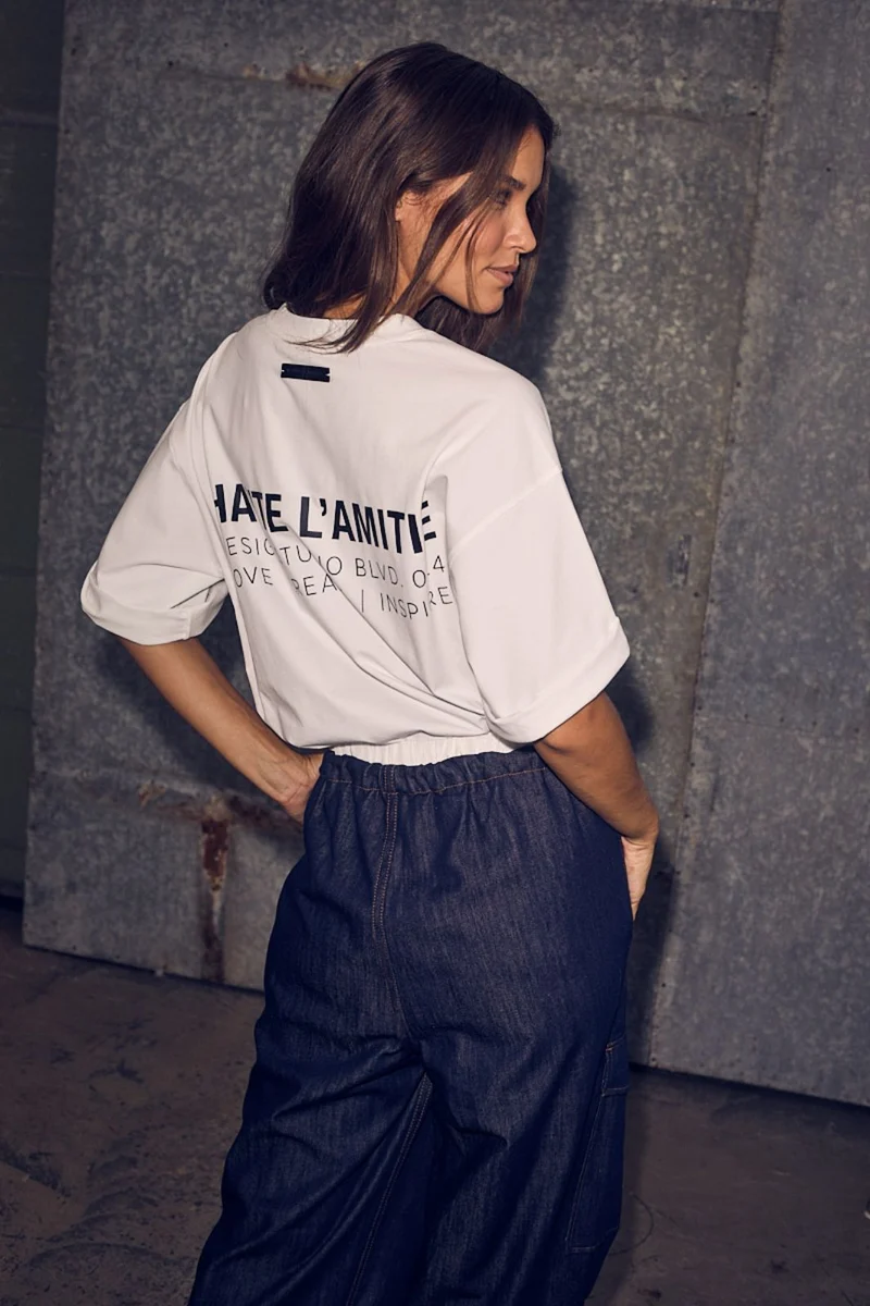 Haute L'Amitié - Back Logo Loose Tee HL10410 - White/Black Print
