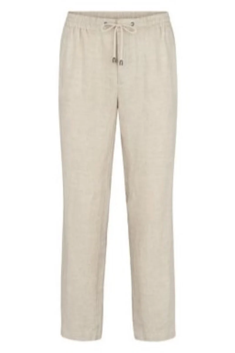 SAND Jason S Linen Pants - Beige