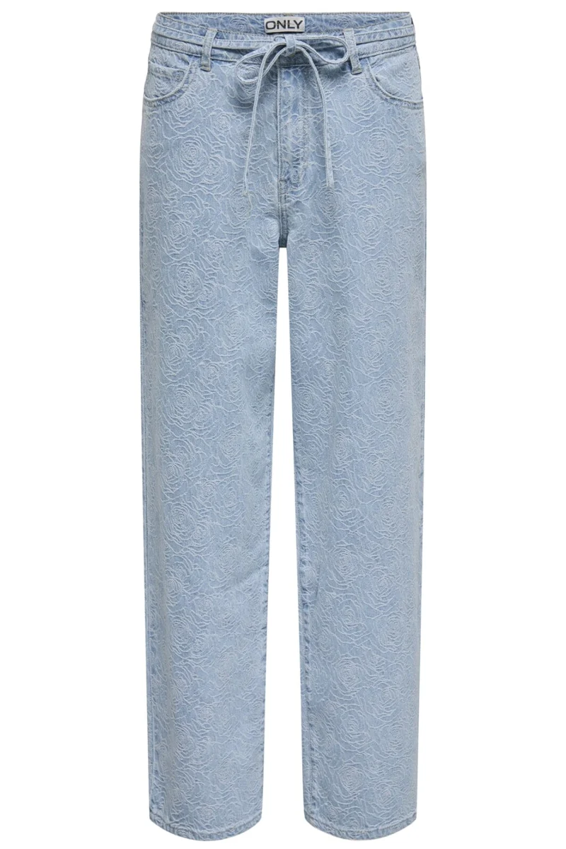 Only - Onlgianna Straight Flower 15352390 - 4802452 - Light Blue Denim