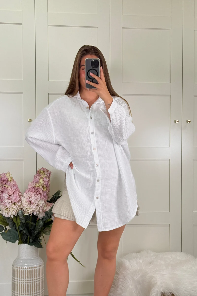 A-bee - Sara shirt Skjorte - White