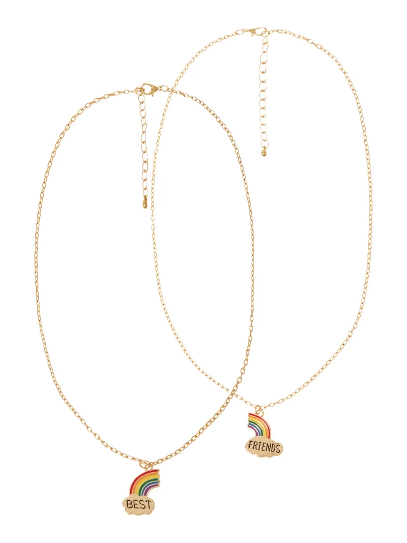 Best Friends 2-Pack Halsband Regnbåge
