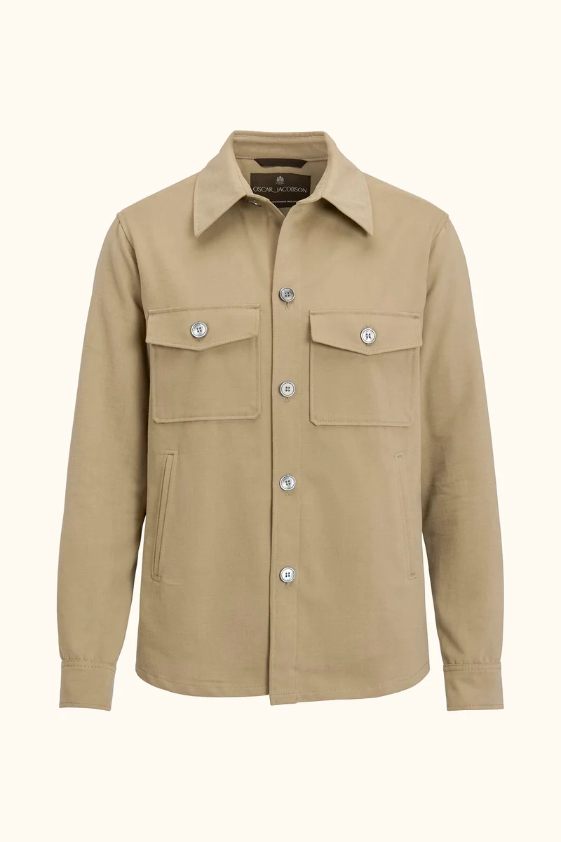 OSCAR JACOBSON Maverick Overshirt - Beige