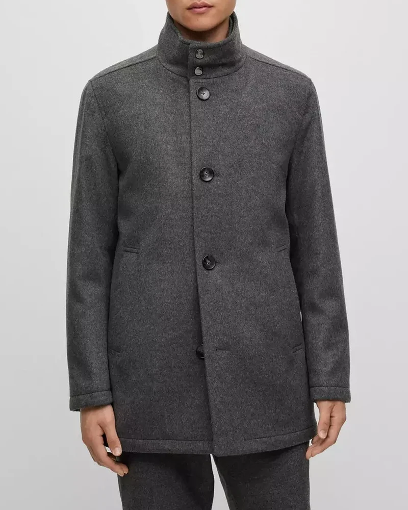 BOSS Coxtan Cashmere Coat - Grey