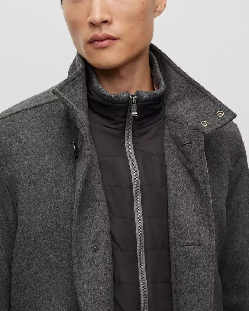 BOSS Coxtan Cashmere Coat - Grey