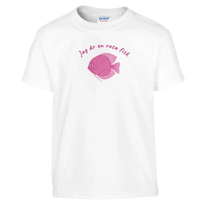 T-shirt Barn - Jag är en rosa fisk