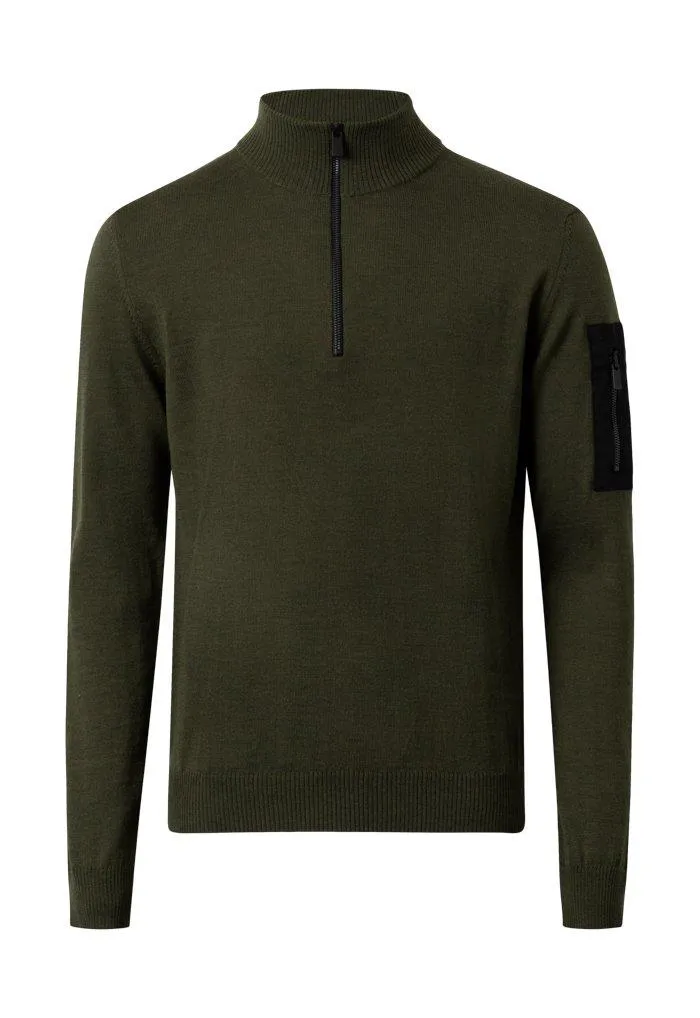 SNOOT Lucca Merino Half-Zip - Dark Green