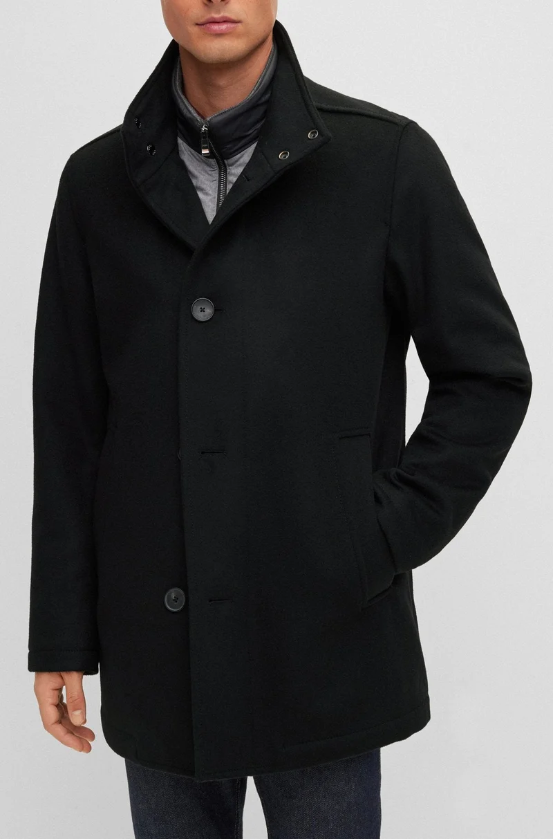 BOSS Coxtan Cashmere Coat - Black