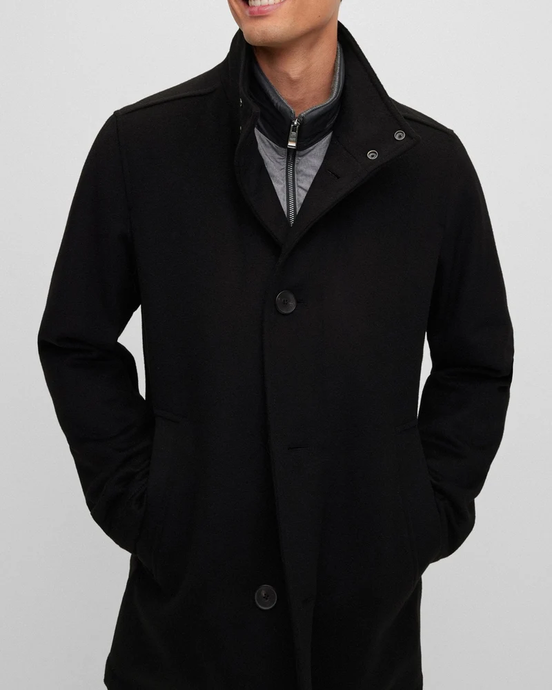 BOSS Coxtan Cashmere Coat - Black