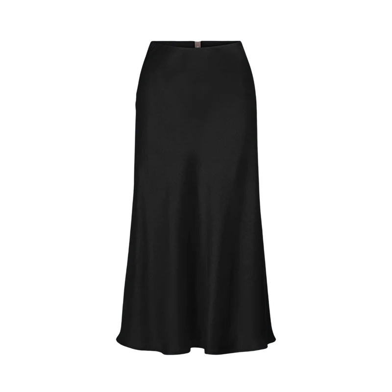 YASPella Highwaist Midi Skirt - Black
