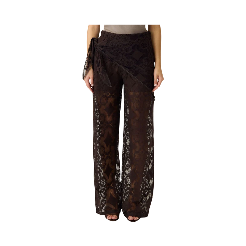 YASAlmi Scarf Lace Pant - Coffee Bean