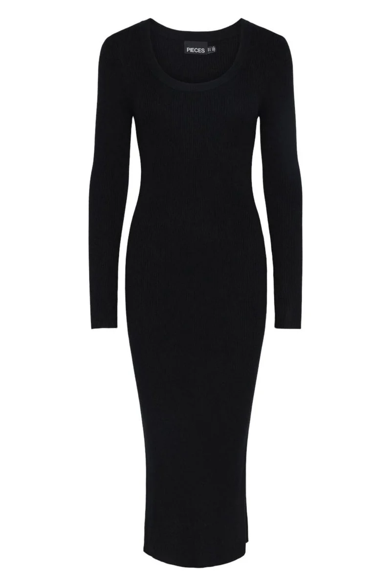 Pieces - Pcmira Ls Knit Dress - 4542913 Black