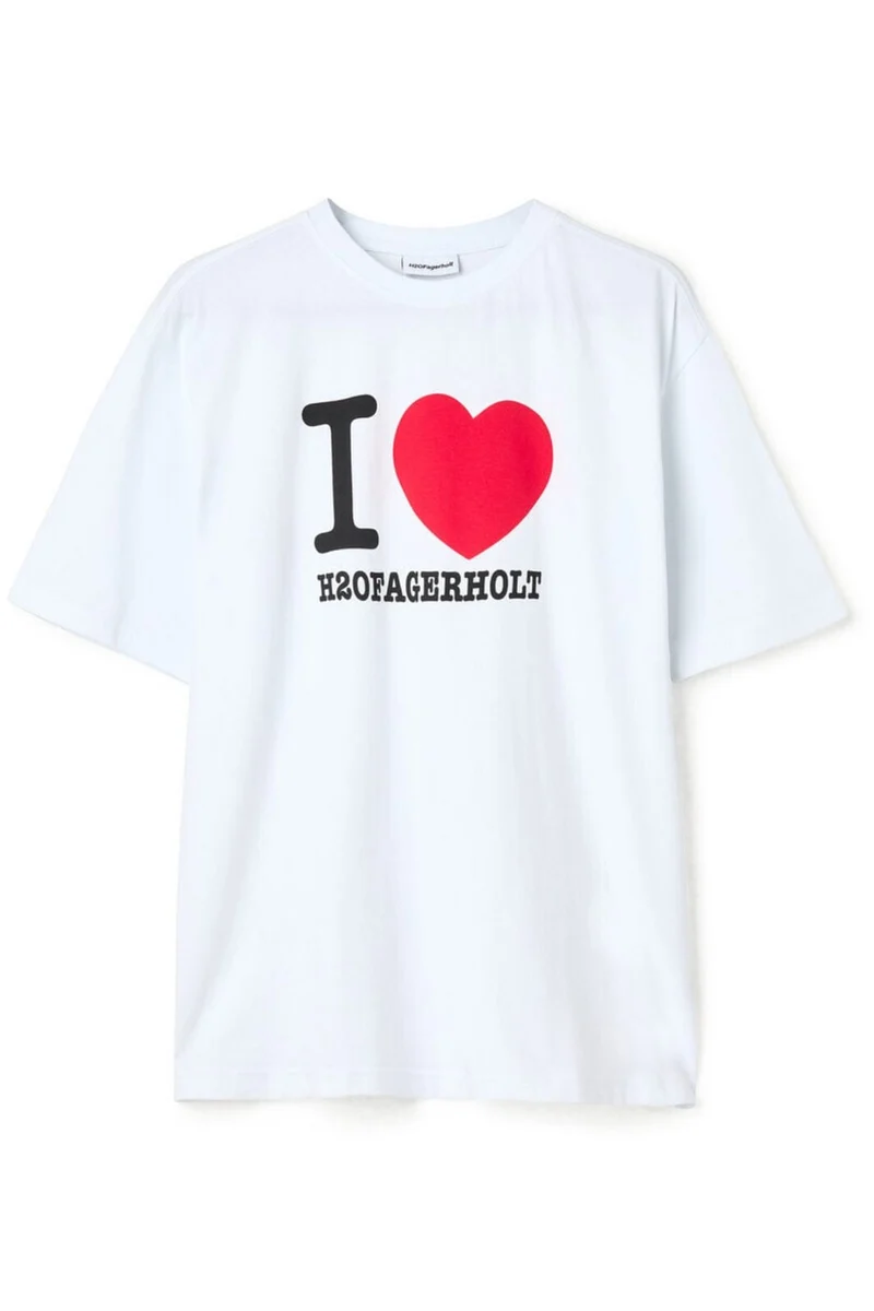 H2O Fagerholt - I Love Tee - 1006 Off White
