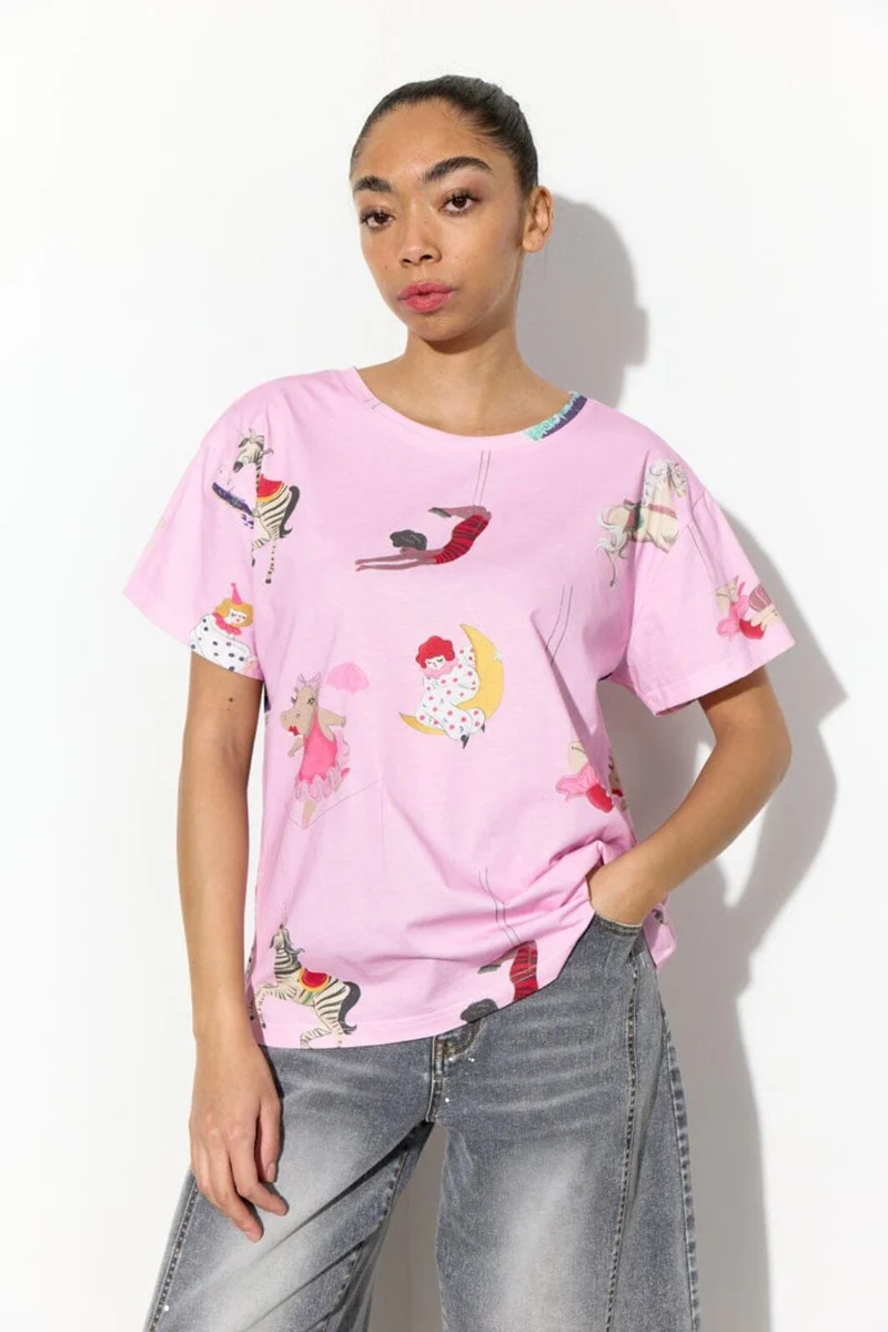 Hunkøn - Mirage T-Shirt 26502 - Pink Showstopper Art Print