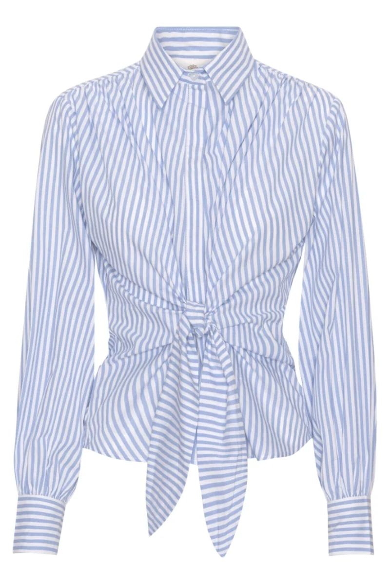Karmamia - Lee Shirt - Sky Stripe Cotton