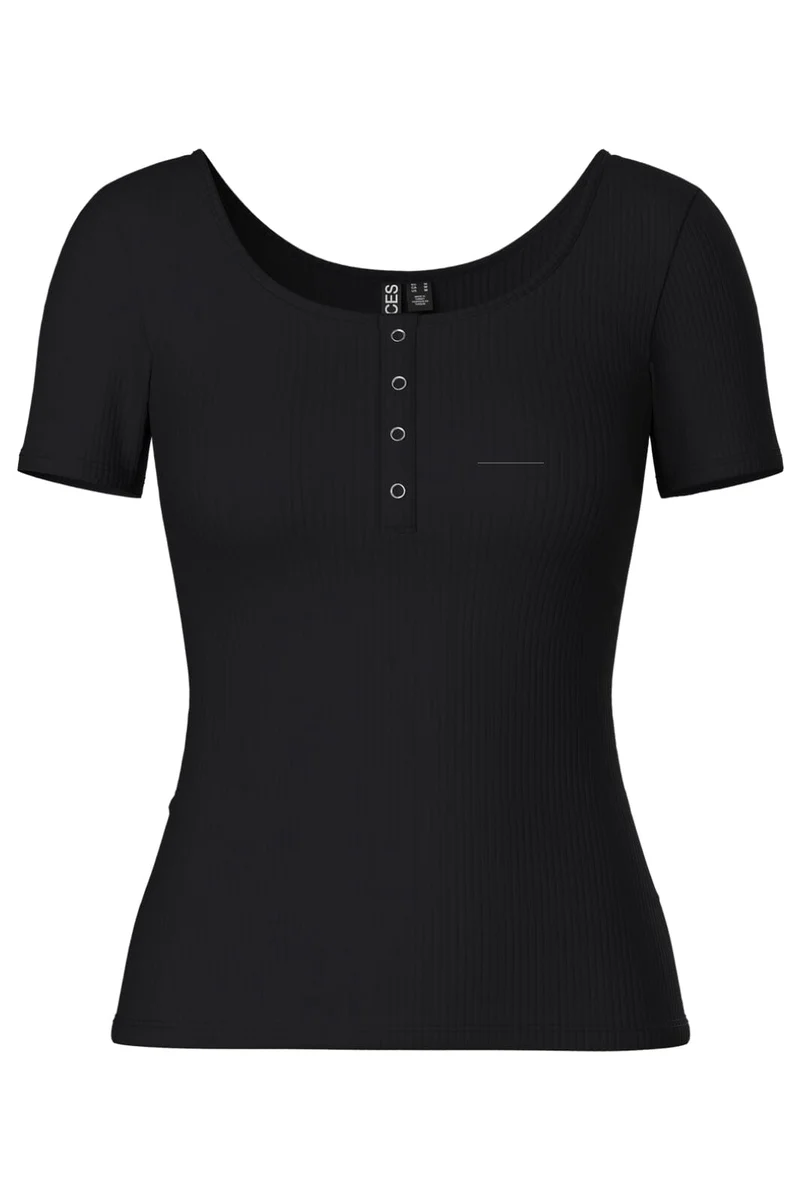 Pieces - PcKitte SS Top - Black