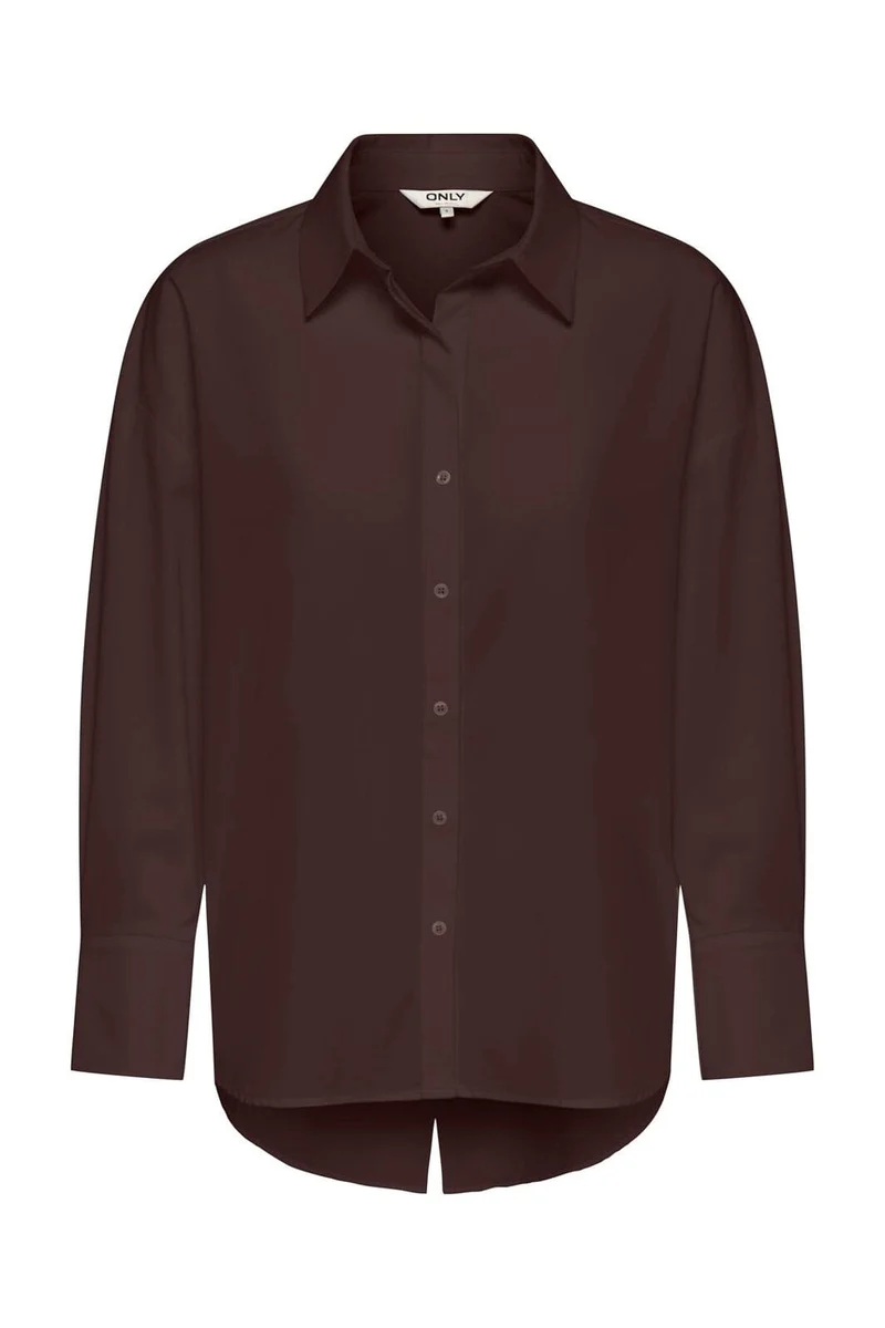 Only - Onloregon Alva Ls Back Btn Shirt - 5128801 Coffee Bean