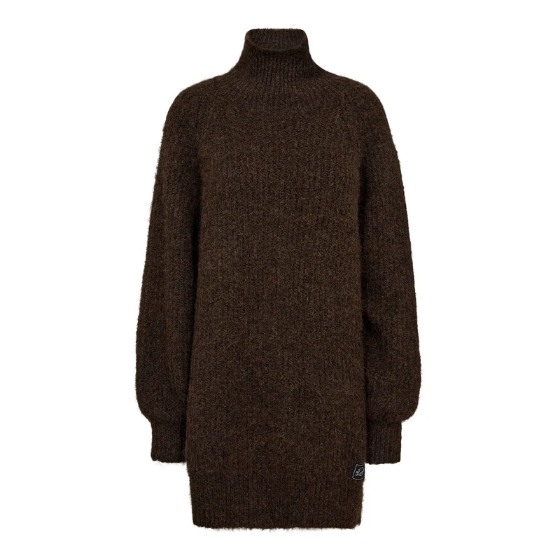 Haute L'Amitié - Darcia Rib Collar Knit HL10662 - Mocca