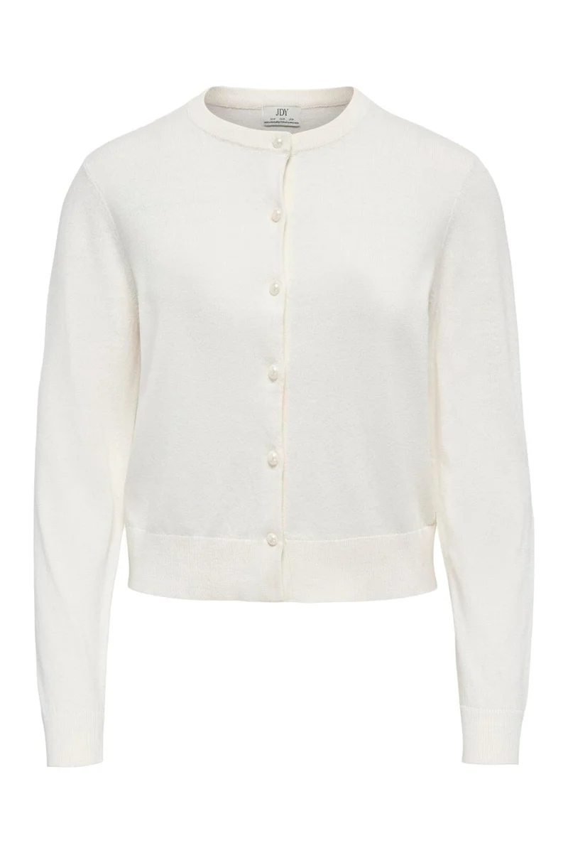 Jdy - Jdybodil L/S Pearl Button Cardigan Knt - 5104876 Egret Melange
