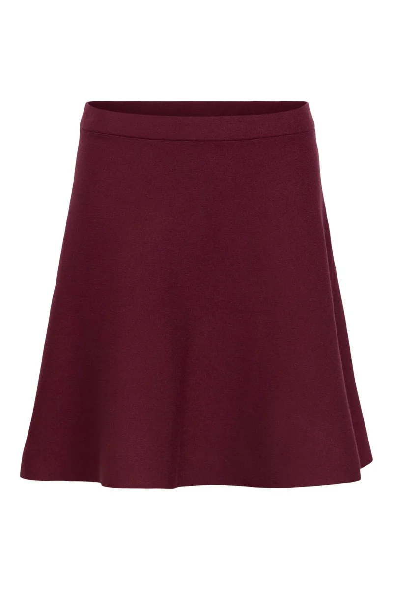 Object - Objreynard Short Knit Skirt - 5131844 Windsor Wine